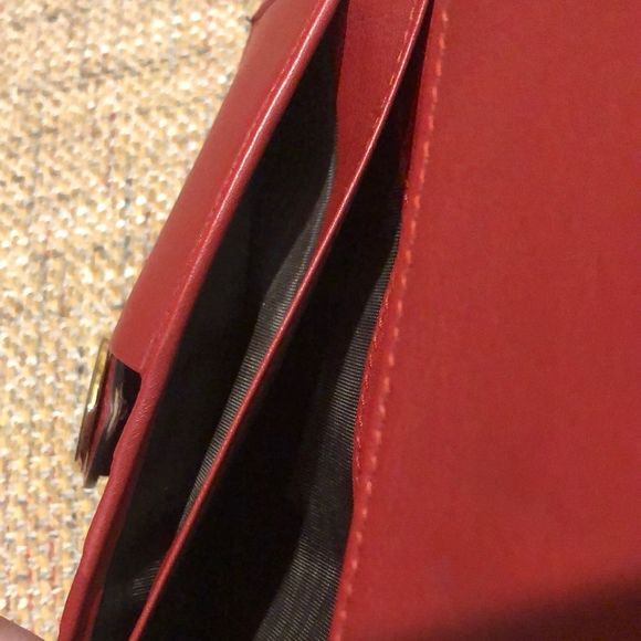 GUCCI GUCCISSMA Wine Patent Leather Continental Bifold Wallet Gold Heart Lock - Picture 10 of 17